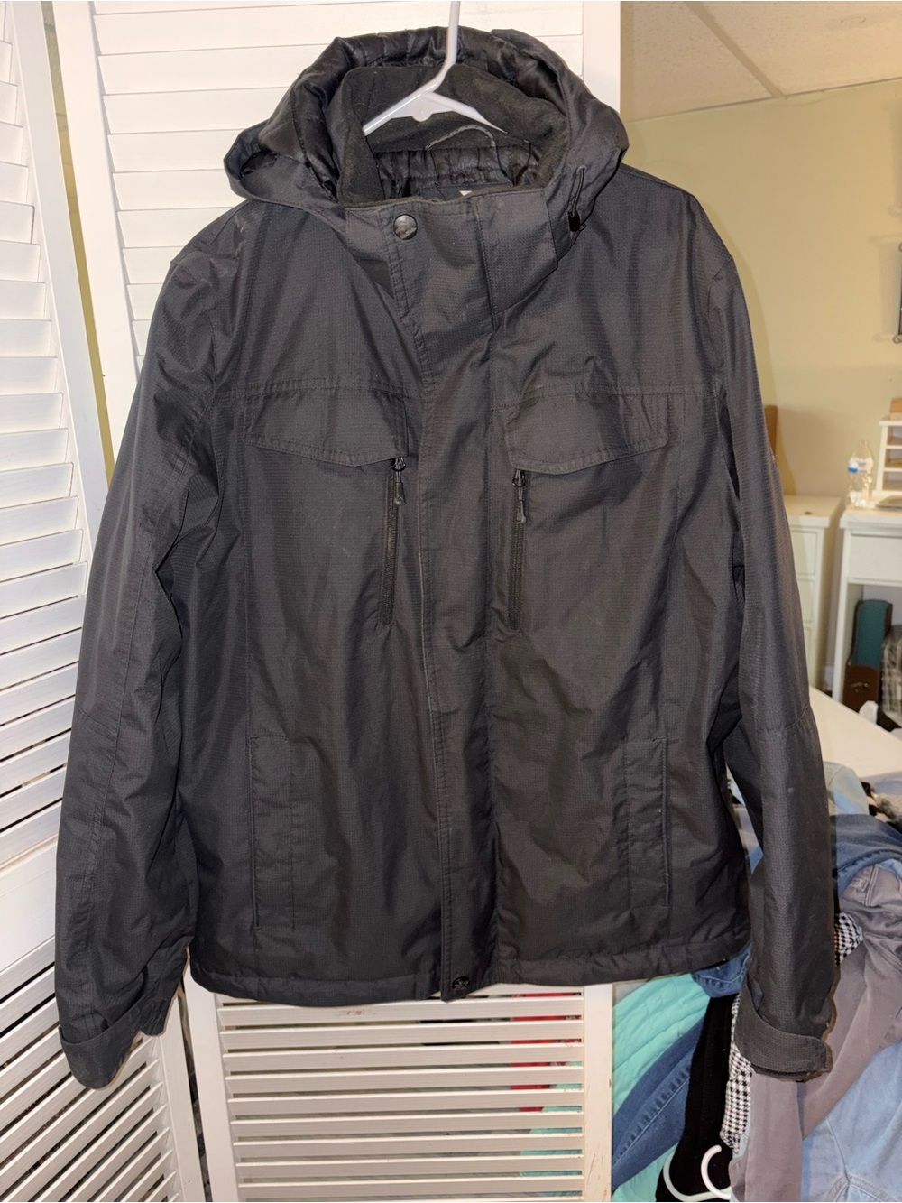 ZeroXposur Men's Hooded Winter Coat in Black